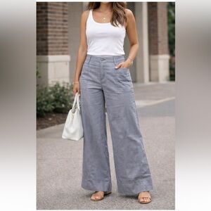 LaRok wool pallazo pants